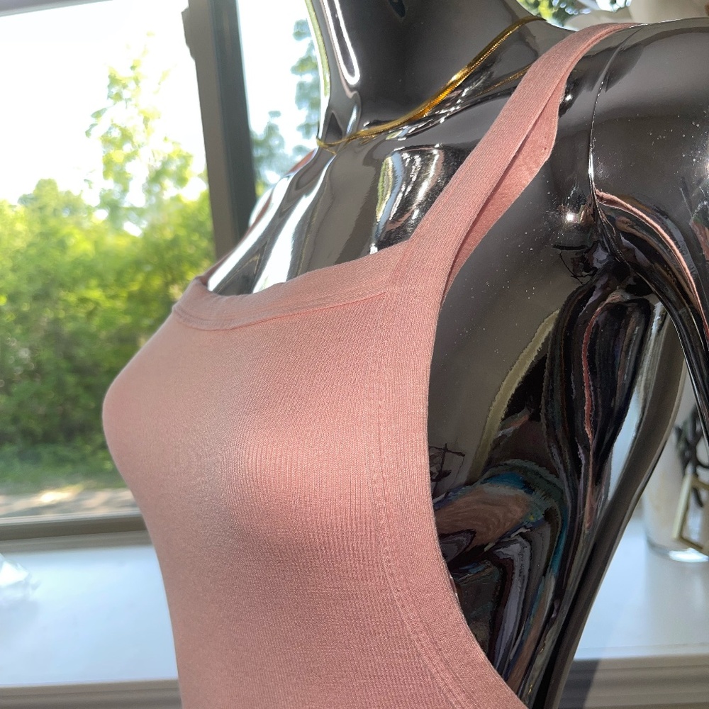 Olivaceous l Light Pink Crossed Back Bodysuit